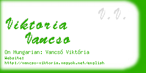 viktoria vancso business card